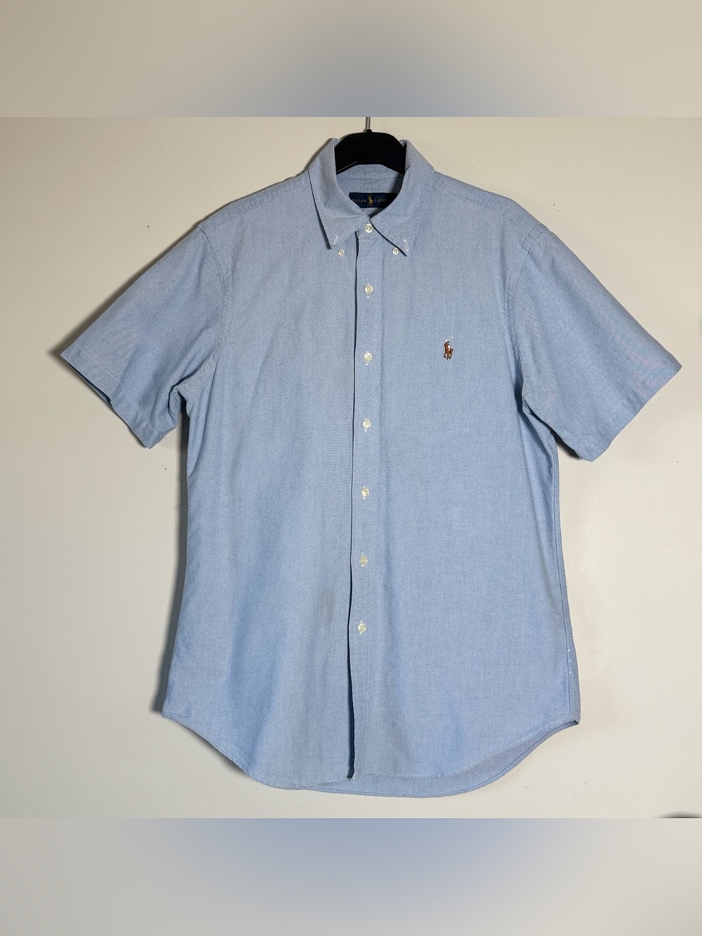 Ralph Lauren Light Blue Short-Sleeve Button-Down Oxford Shirt